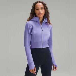 Lululemon Full-zip Cropped Scuba Hoodie - Charged Indigo